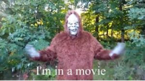 BIGFOOT asking you to come to see him at the movies. G1NBC STUDIOS